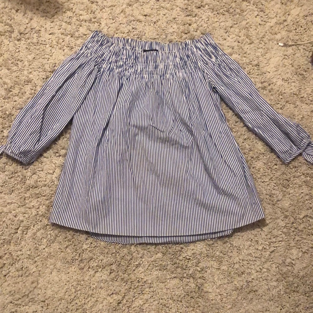 Off the shoulder striped top